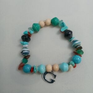 HandCrafted Semi Precious Stone Stretch Bracelet
